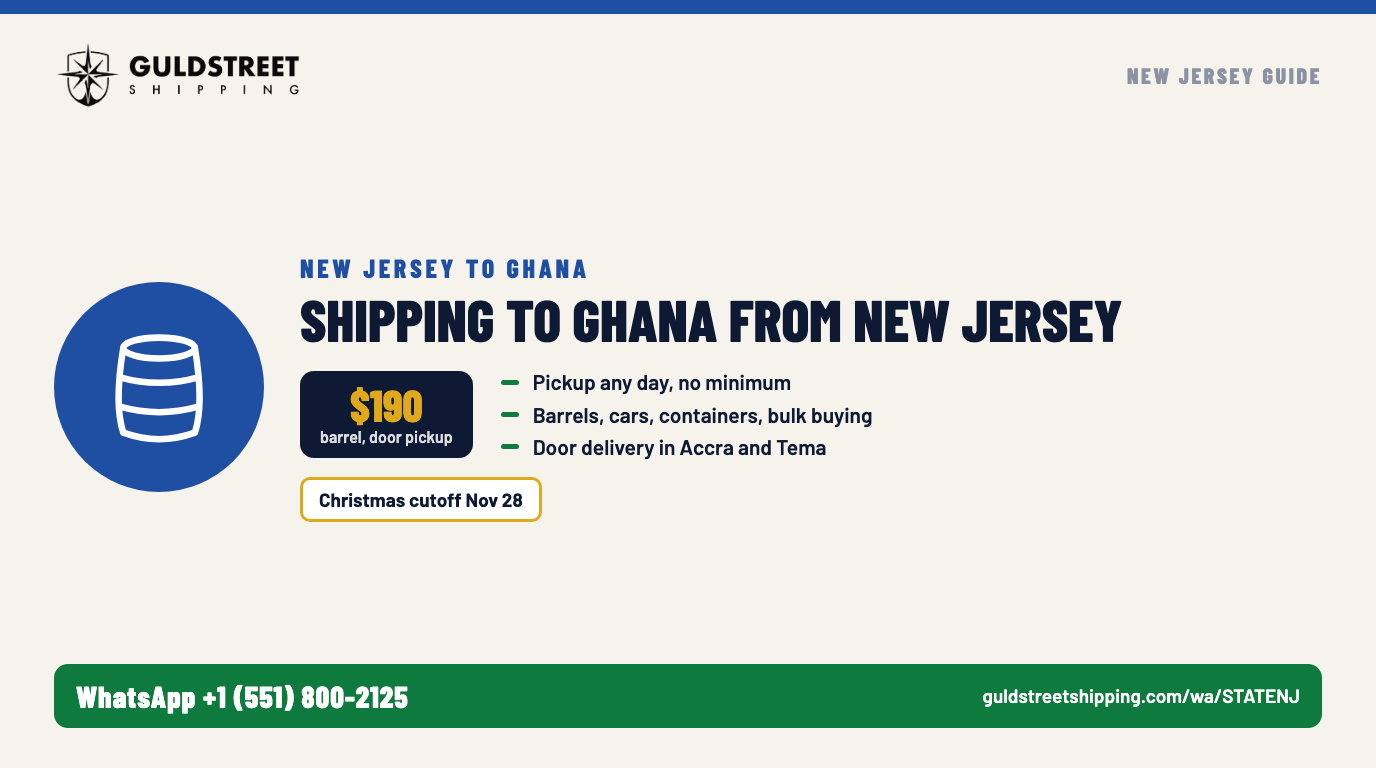 Shipping to Ghana from New Jersey: How We Help
